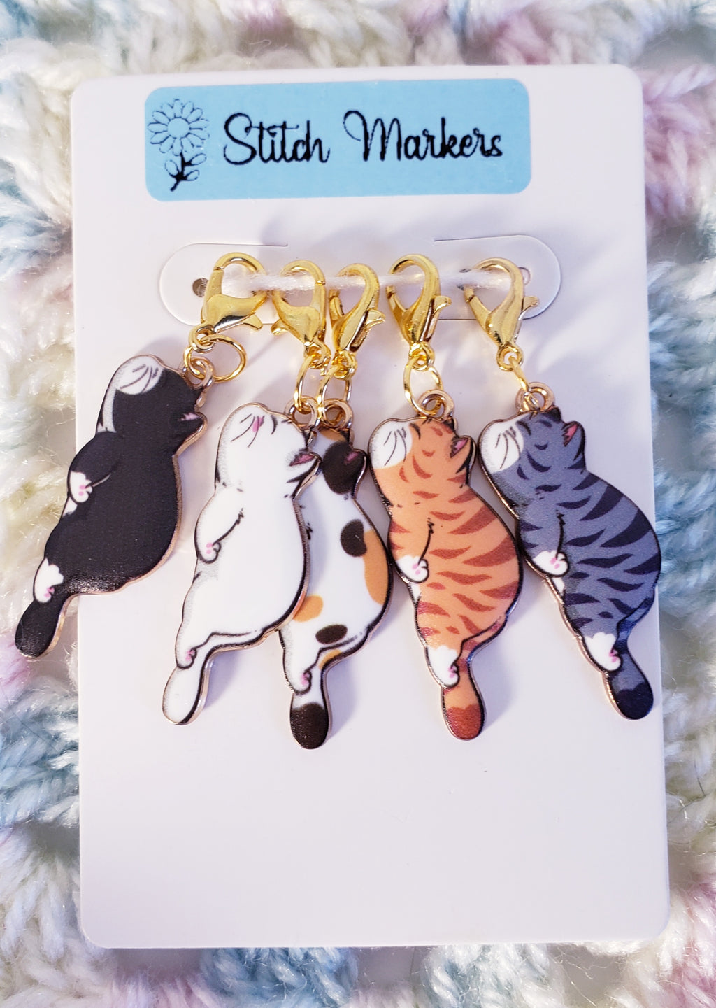 Cat Sleeping Stitch Markers