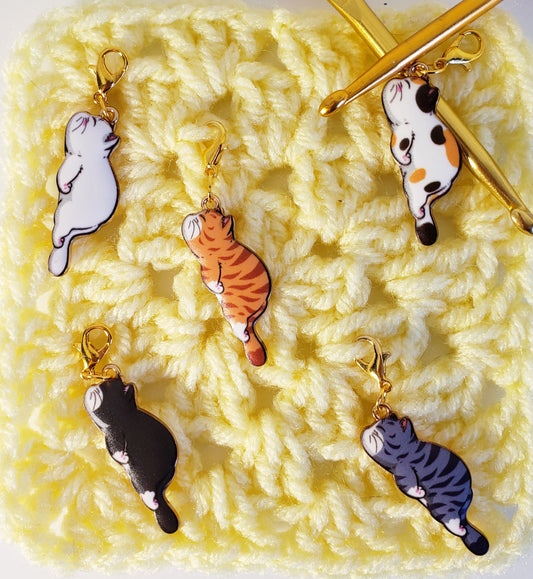 Cat Sleeping Stitch Markers