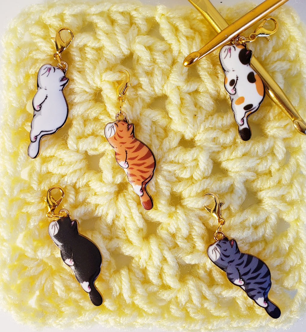 Cat Sleeping Stitch Markers