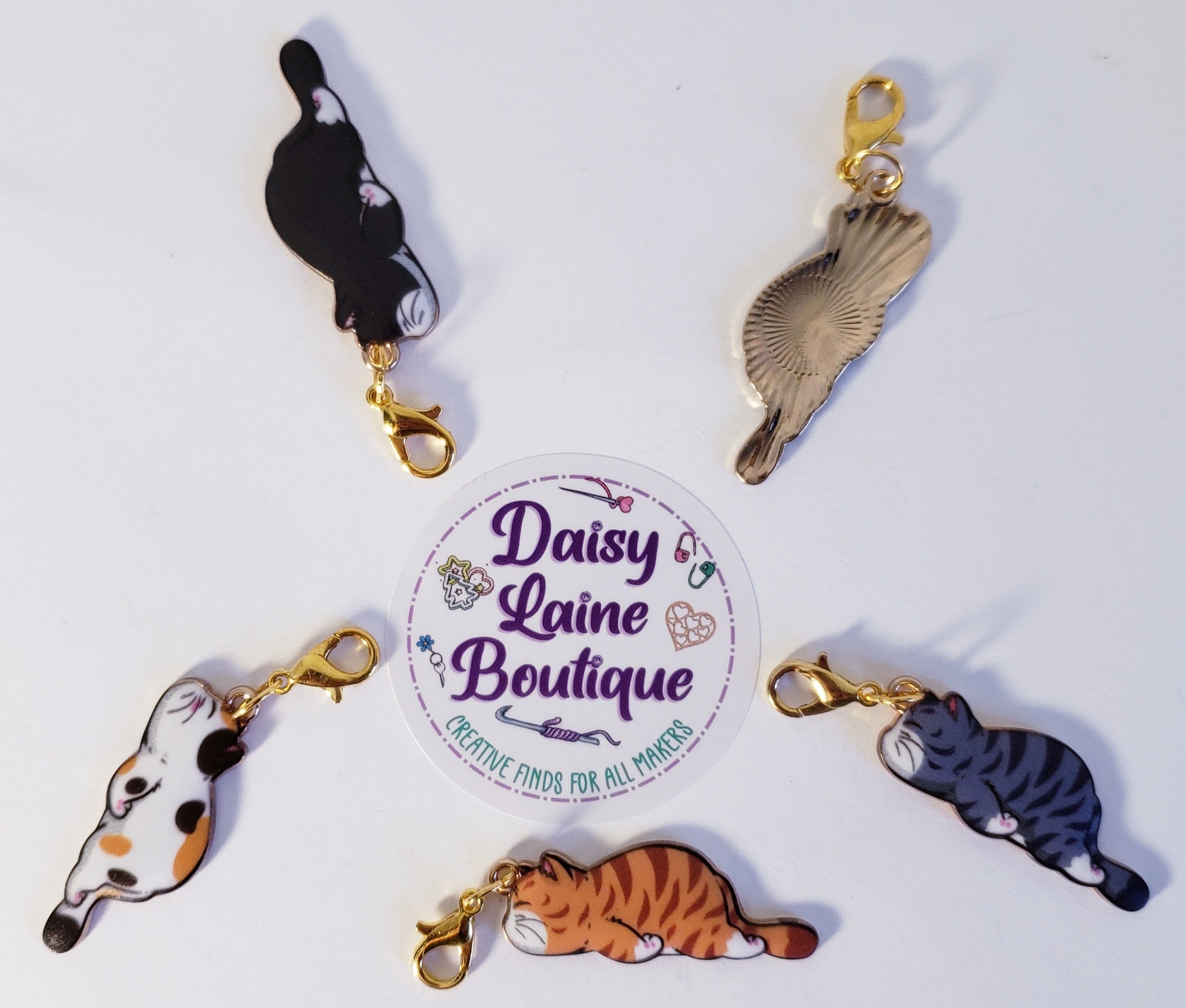 Cat Sleeping Stitch Markers