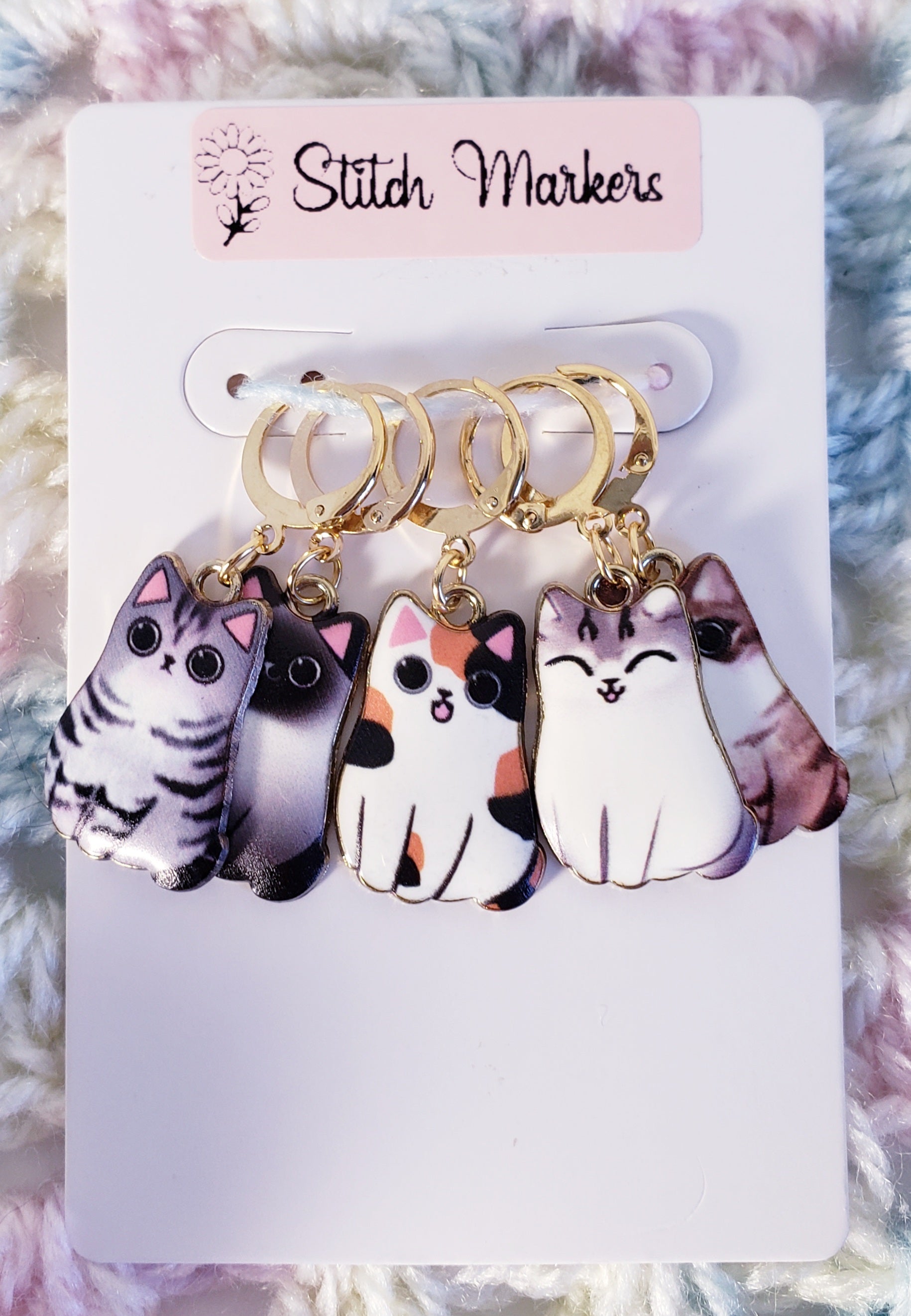 Cat Sitting Pretty Stitch Markers