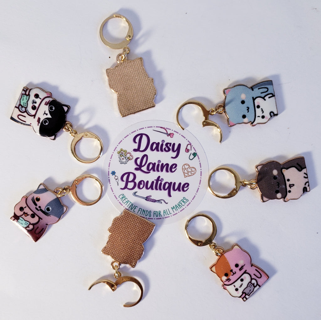 Cat Mama & Baby Stitch Markers