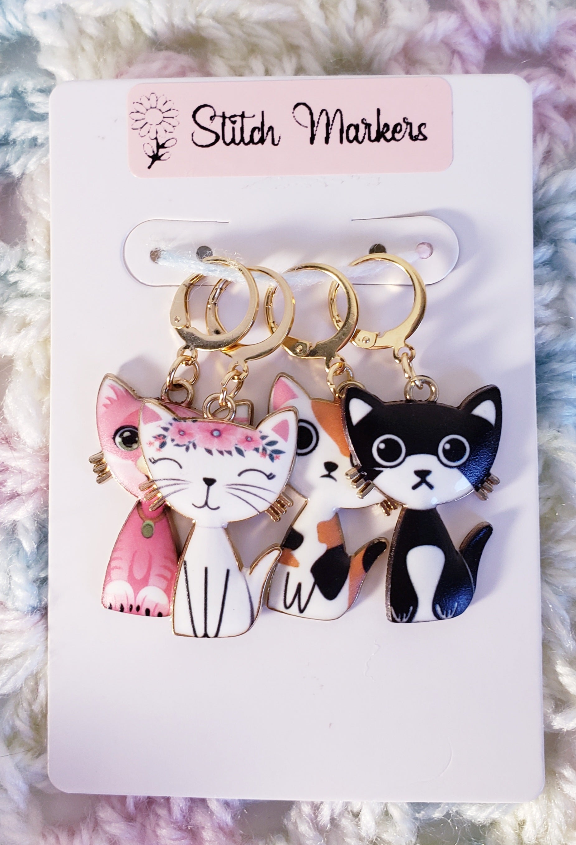 Cat Sitting Stitch Markers