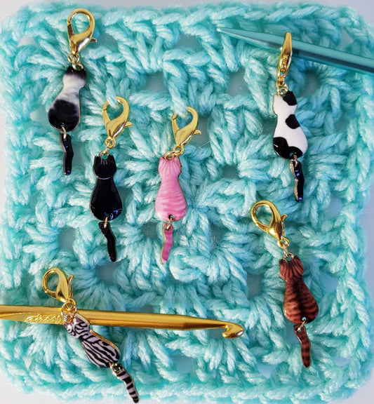 Cat Movable Tail Stitch Markers