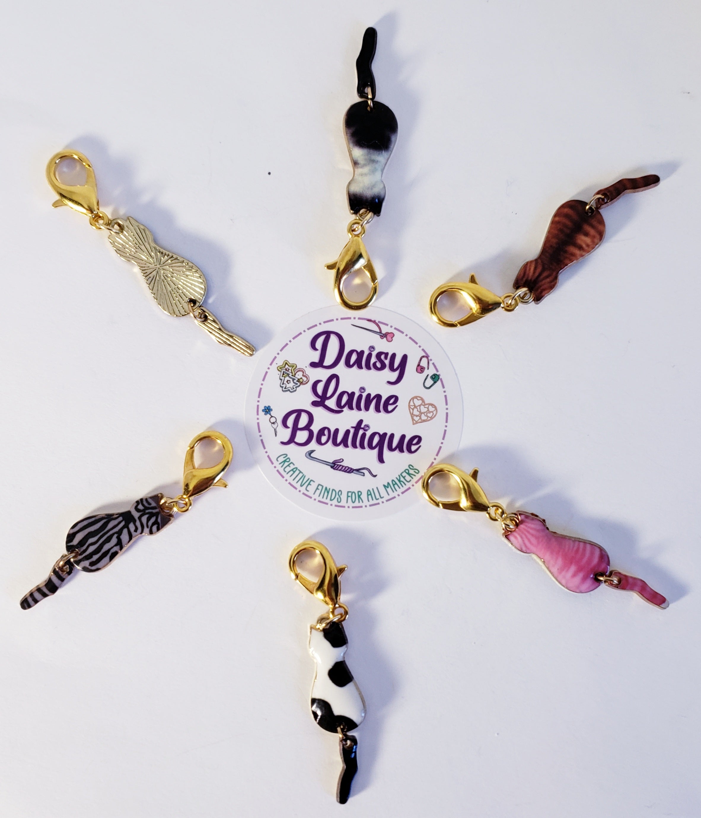 Cat Movable Tail Stitch Markers
