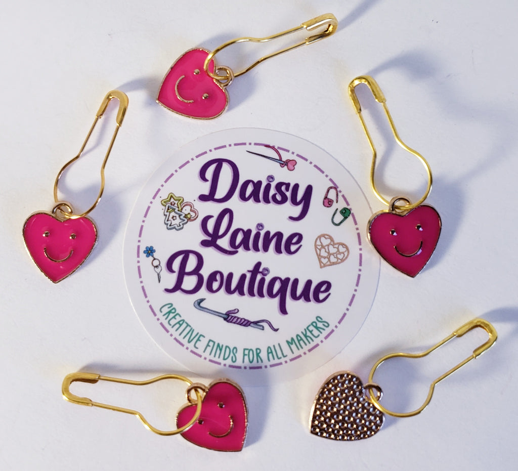 Heart Smiley Stitch Markers