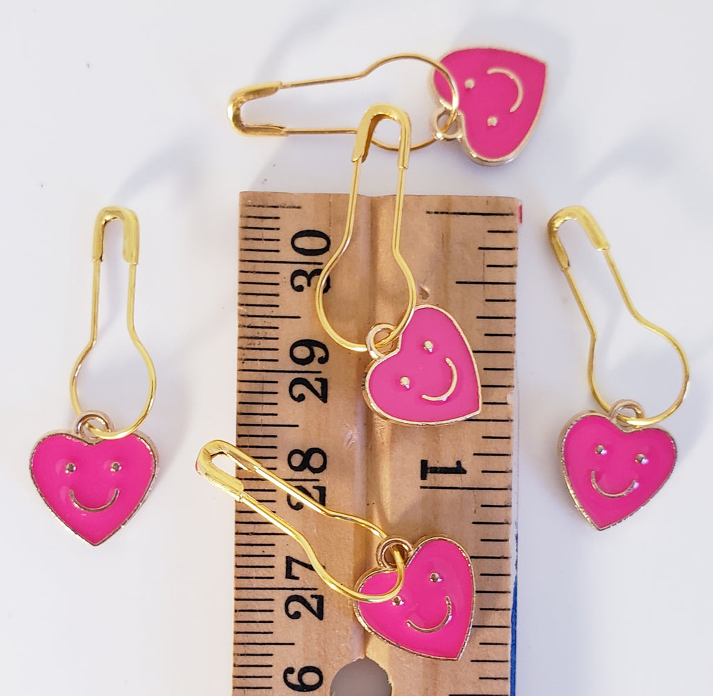 Heart Smiley Stitch Markers