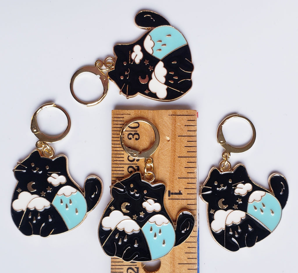 Cat Mountain Rain Stitch Markers