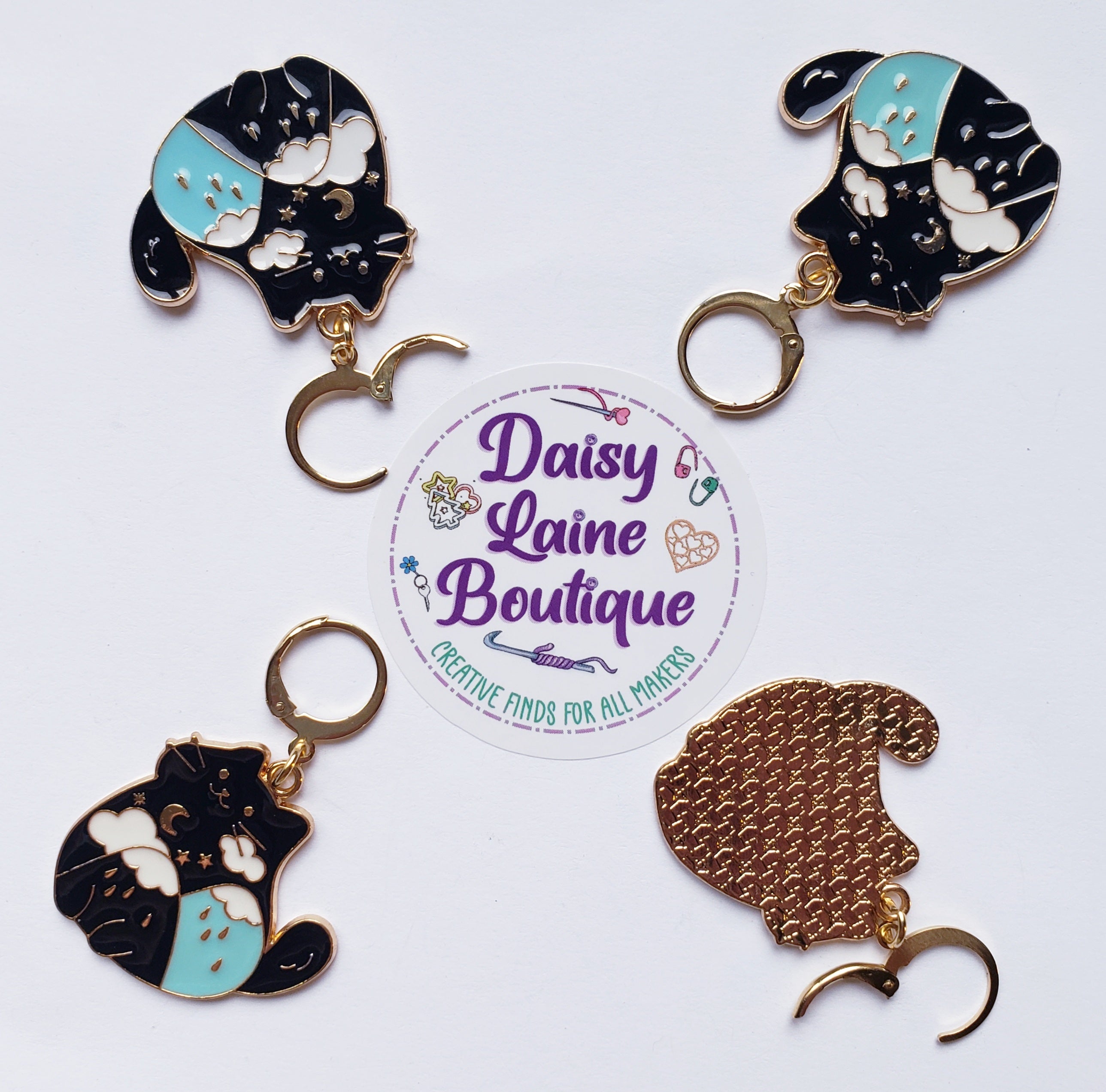 Cat Mountain Rain Stitch Markers