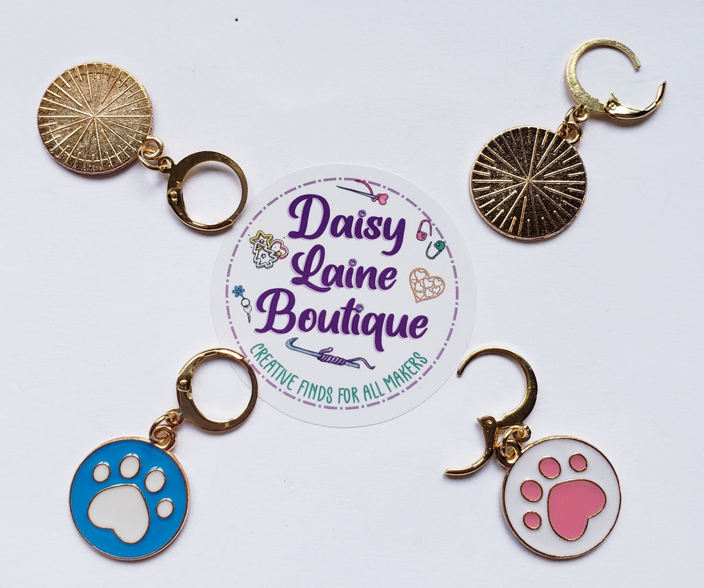 Paw Print Rounds Stitch Markers