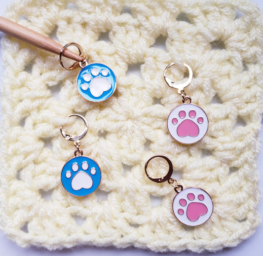 Paw Print Rounds Stitch Markers