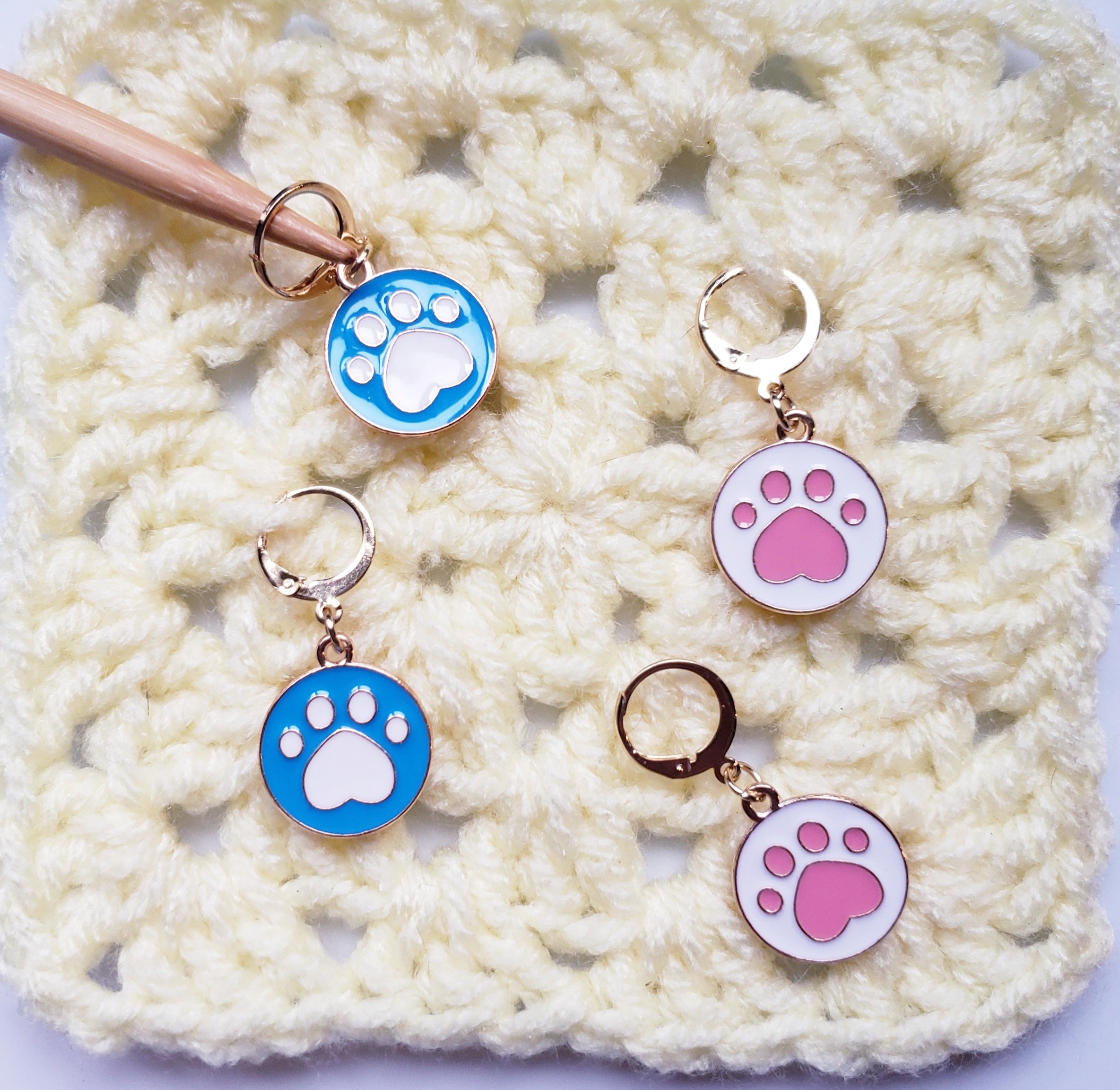 Paw Print Rounds Stitch Markers