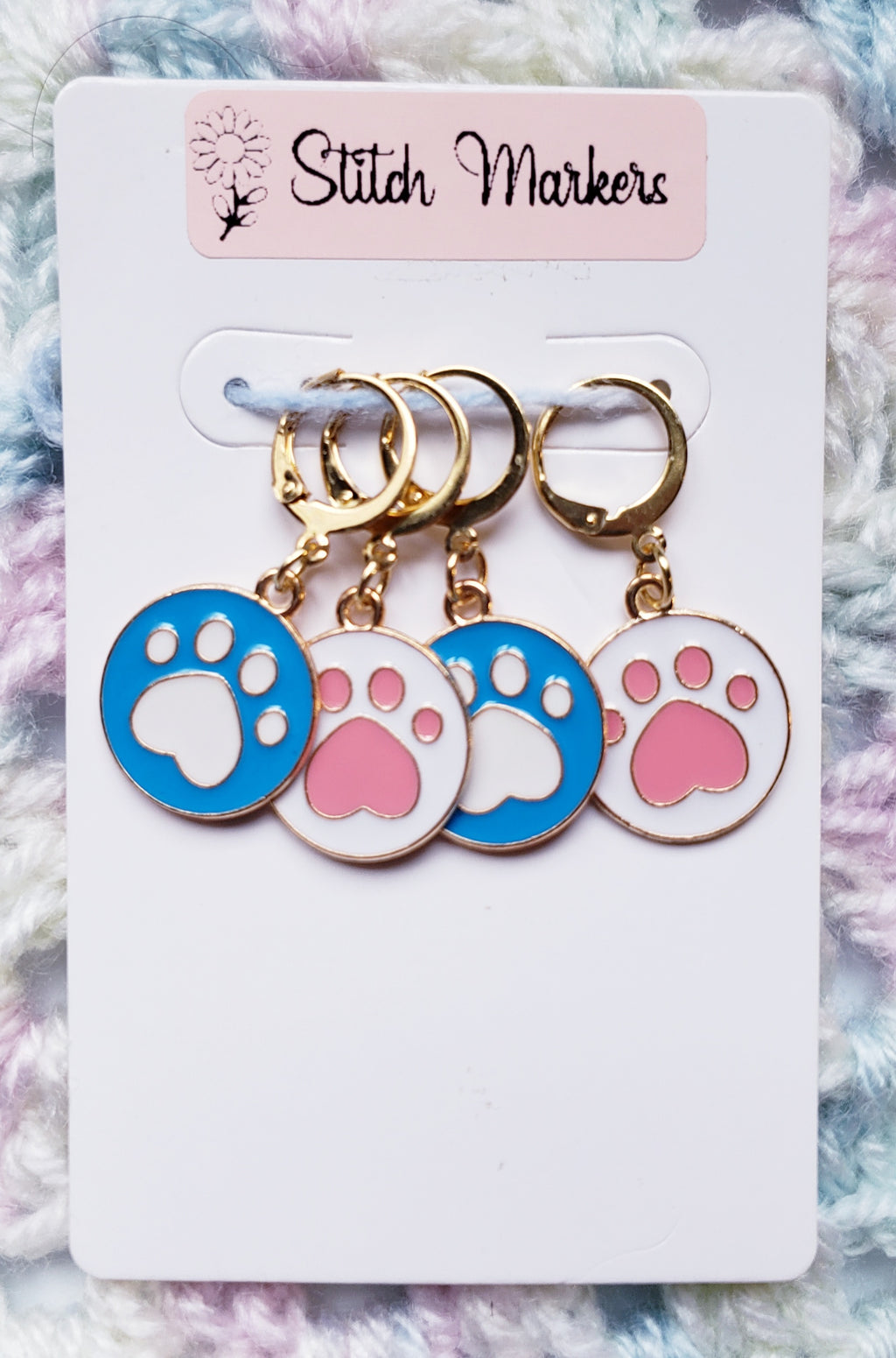 Paw Print Rounds Stitch Markers