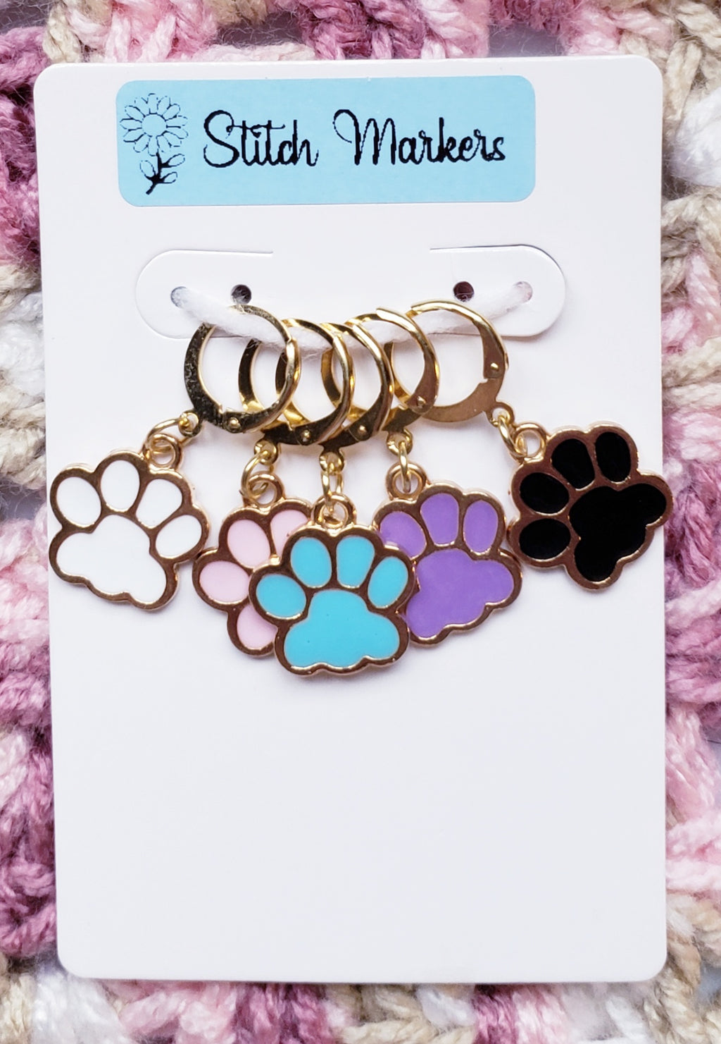 Paw Print Stitch Markers