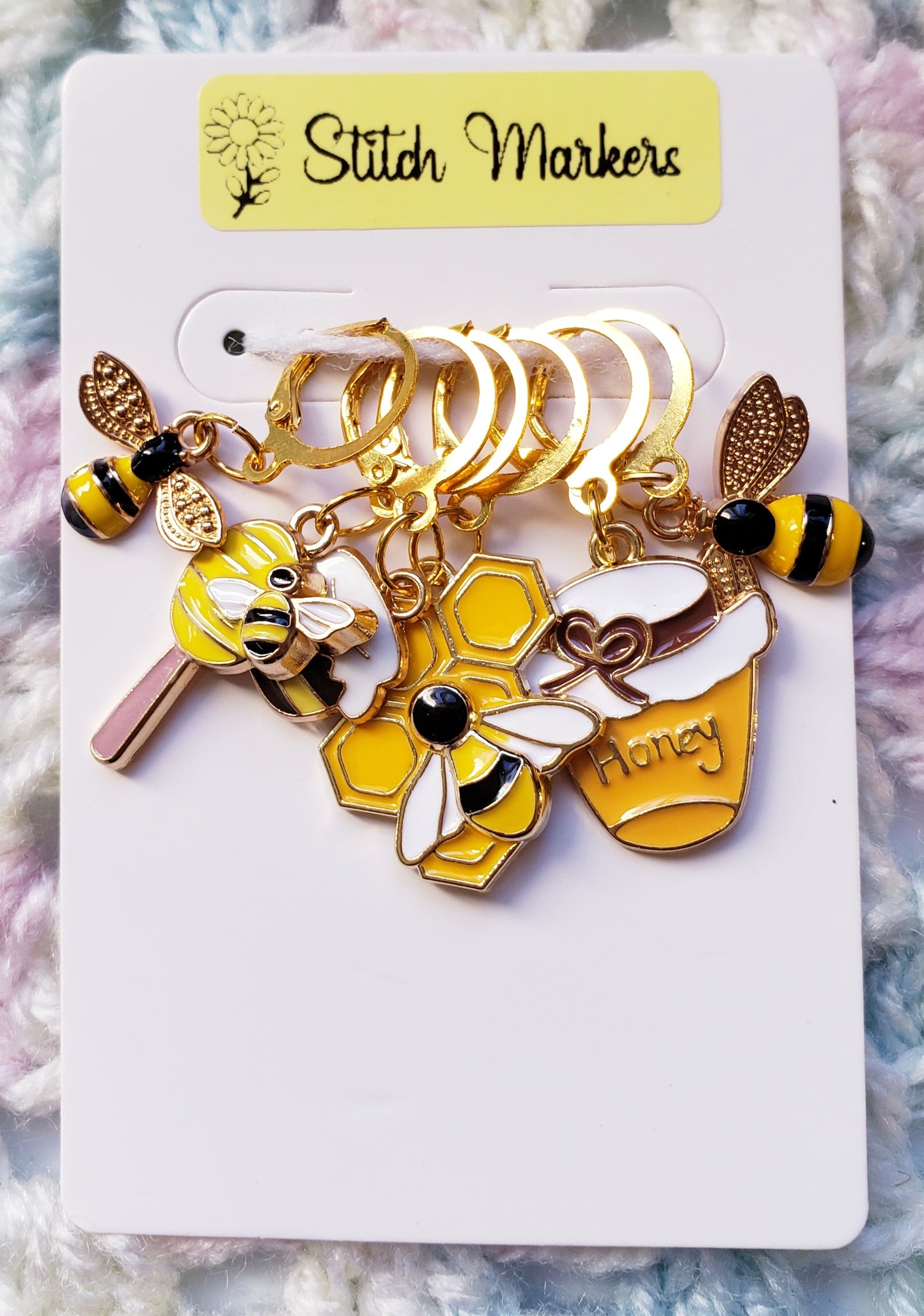 Bee Honeycomb Stitch Markers
