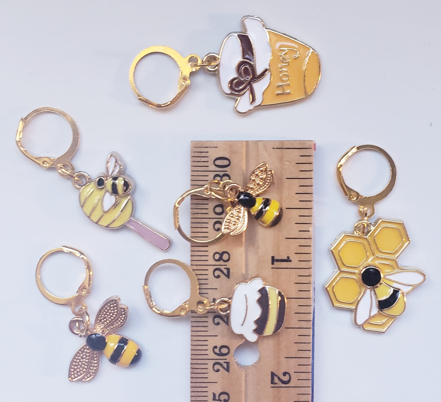 Bee Honeycomb Stitch Markers