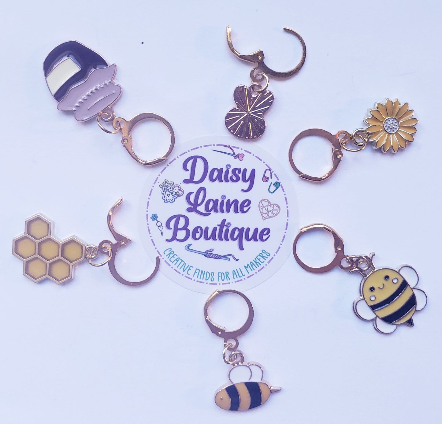 Bee Honeypot Stitch Markers