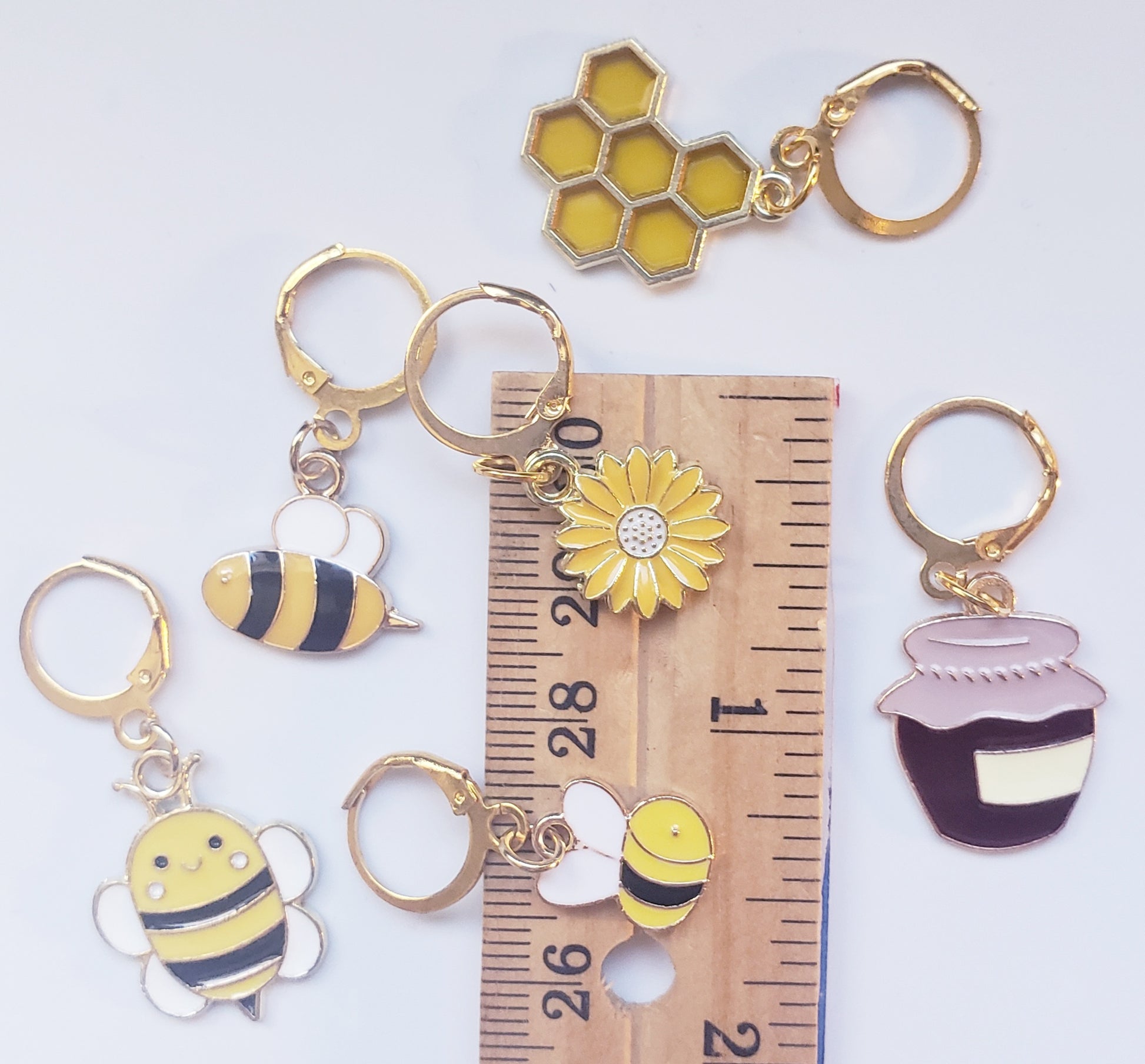 Bee Honeypot Stitch Markers