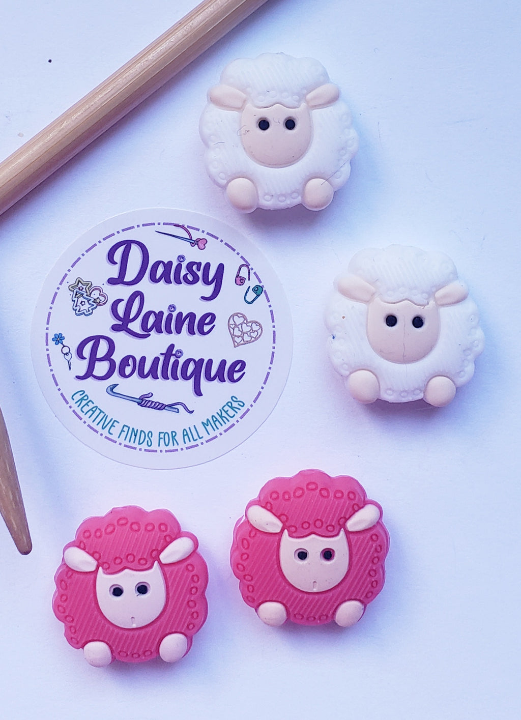 Fuffy Sheep Knitting Needle Point Protectors