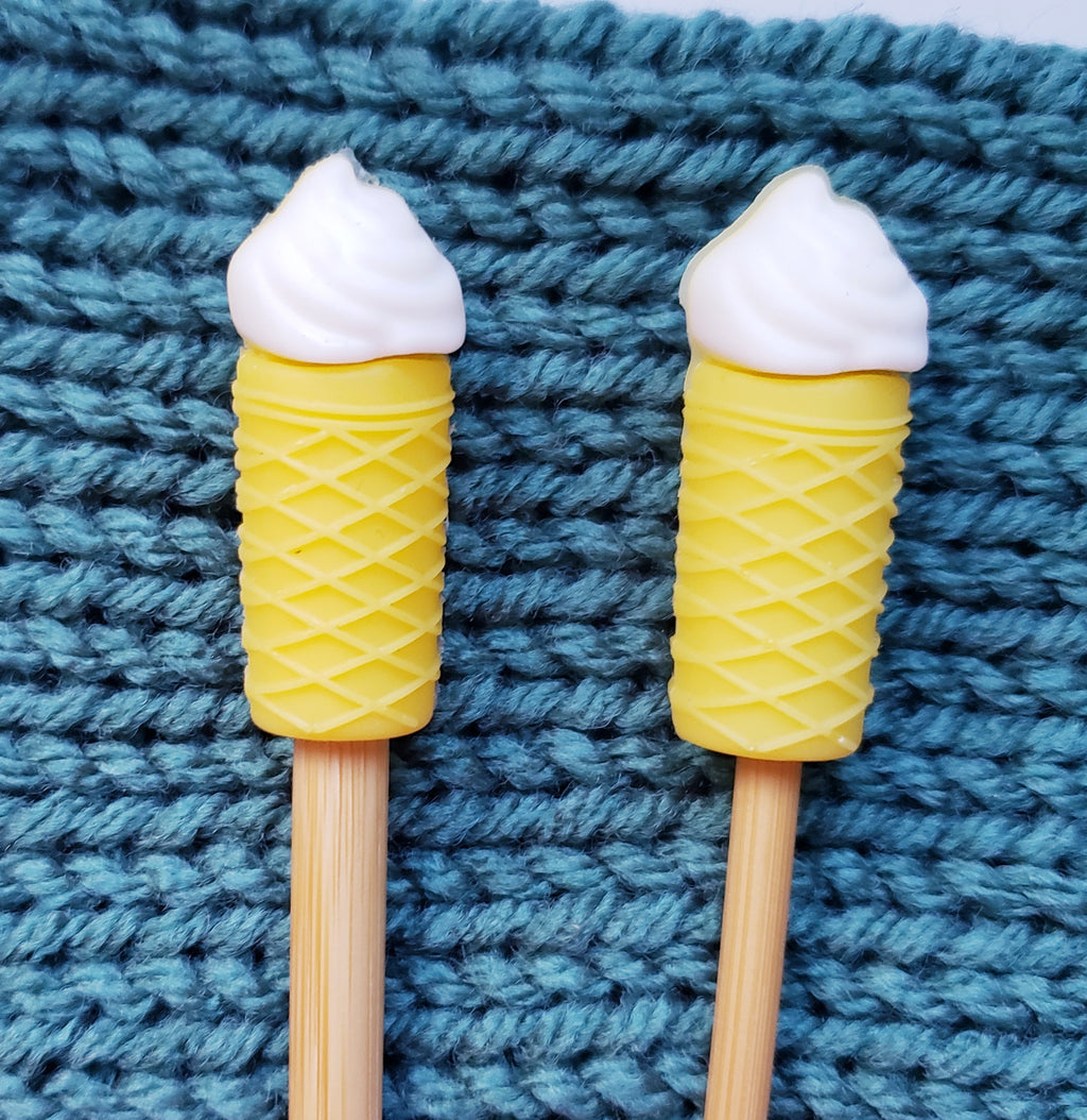 Ice Cream Cone Knitting Needle Point Protectors