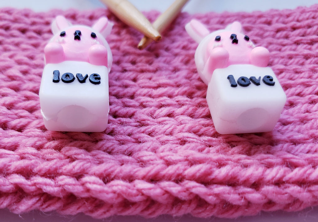 Love Bunny Knitting Needle Point Protectors