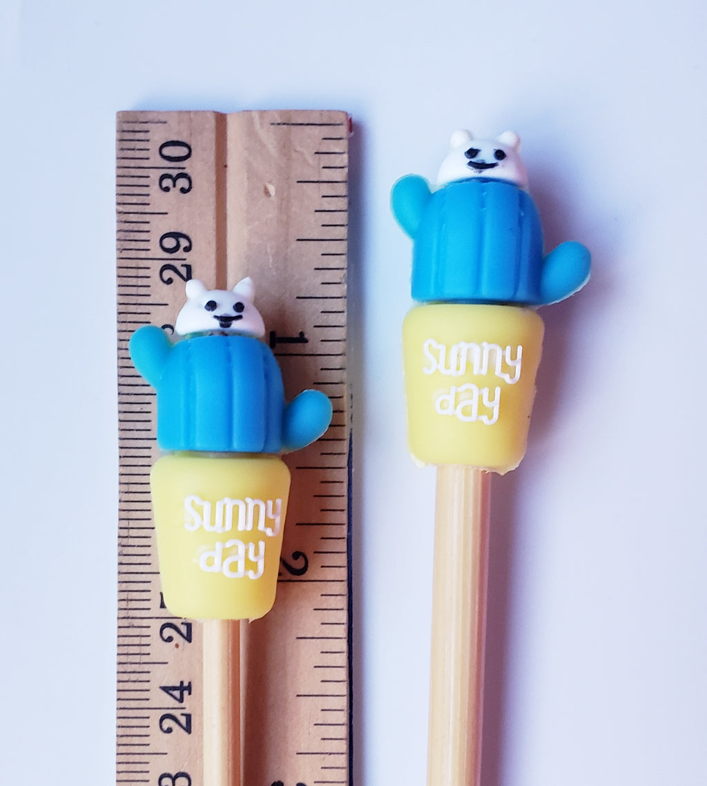 Sunny Day Cactus Knitting Needle Point Protectors