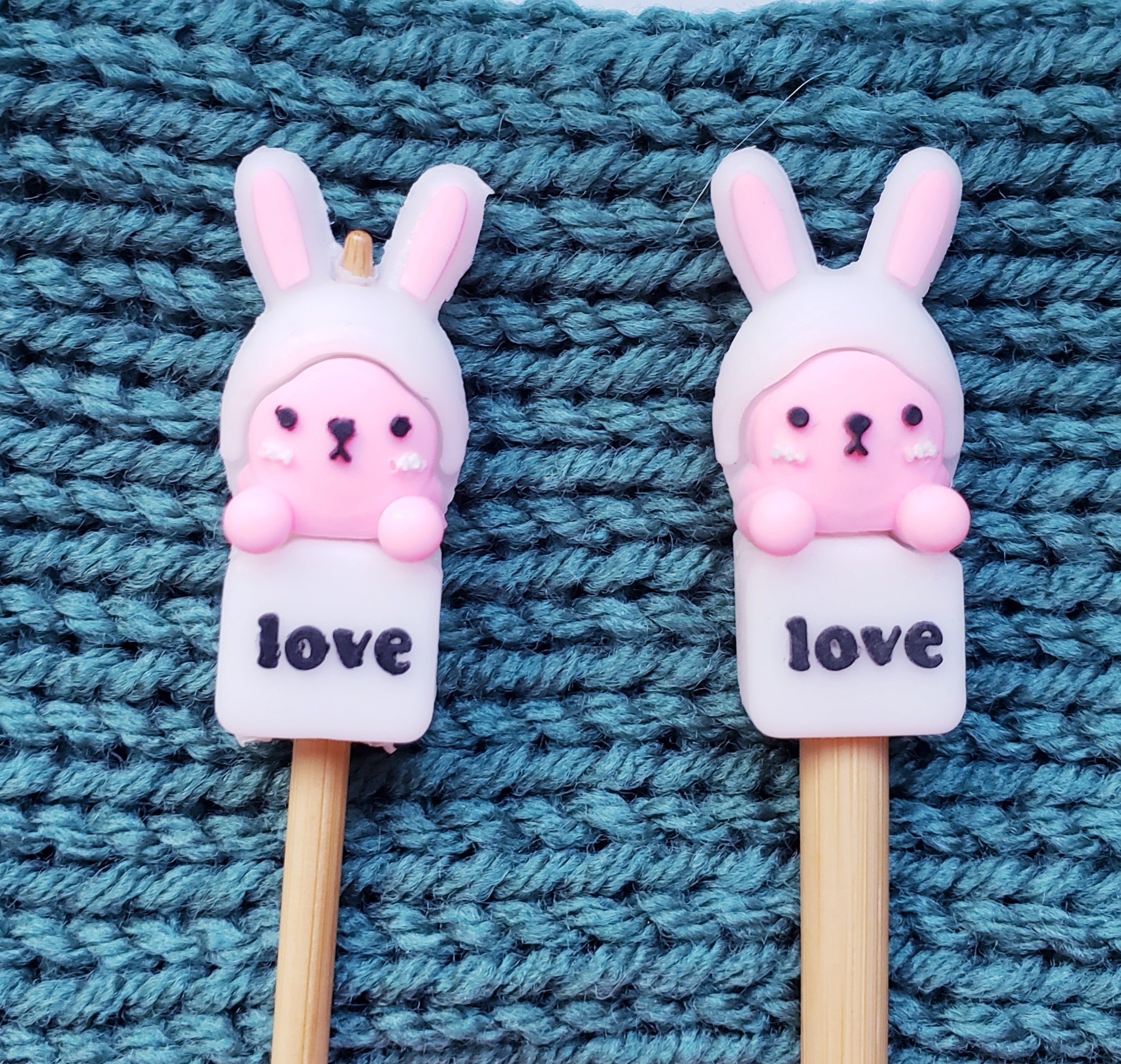Love Bunny Knitting Needle Point Protectors