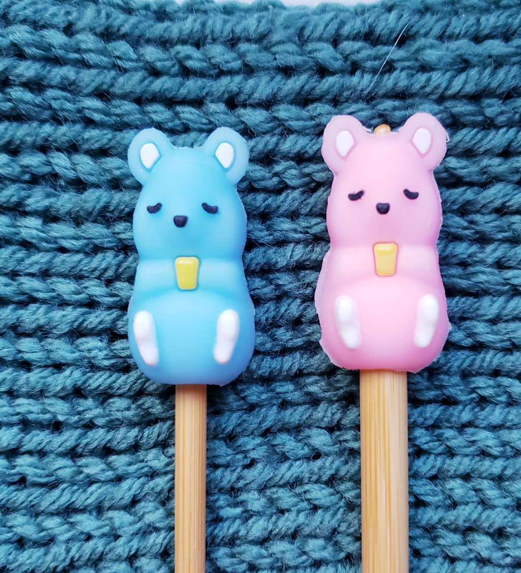 Teddy Bear Knitting Needle Point Protectors