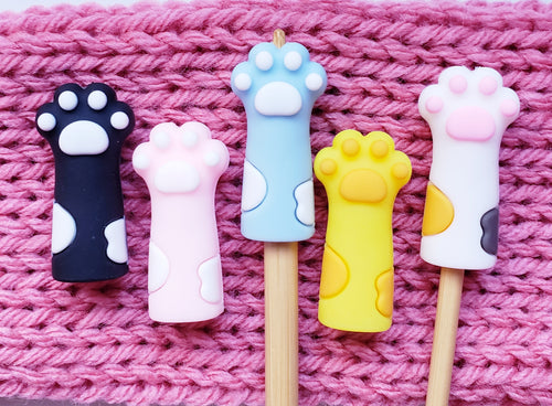Cat Paws Knitting Needle Point Protectors