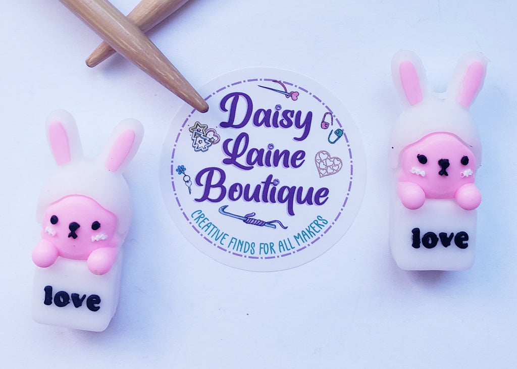 Love Bunny Knitting Needle Point Protectors