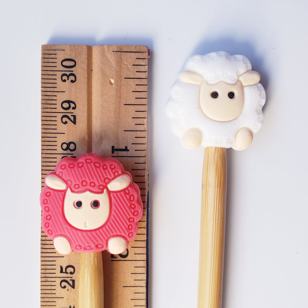 Fuffy Sheep Knitting Needle Point Protectors