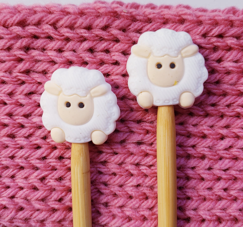 Fuffy Sheep Knitting Needle Point Protectors