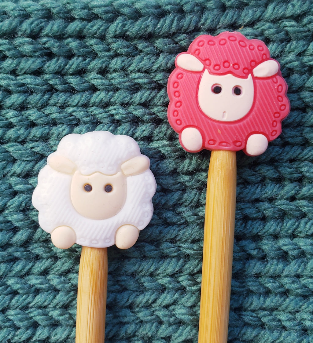 Fuffy Sheep Knitting Needle Point Protectors