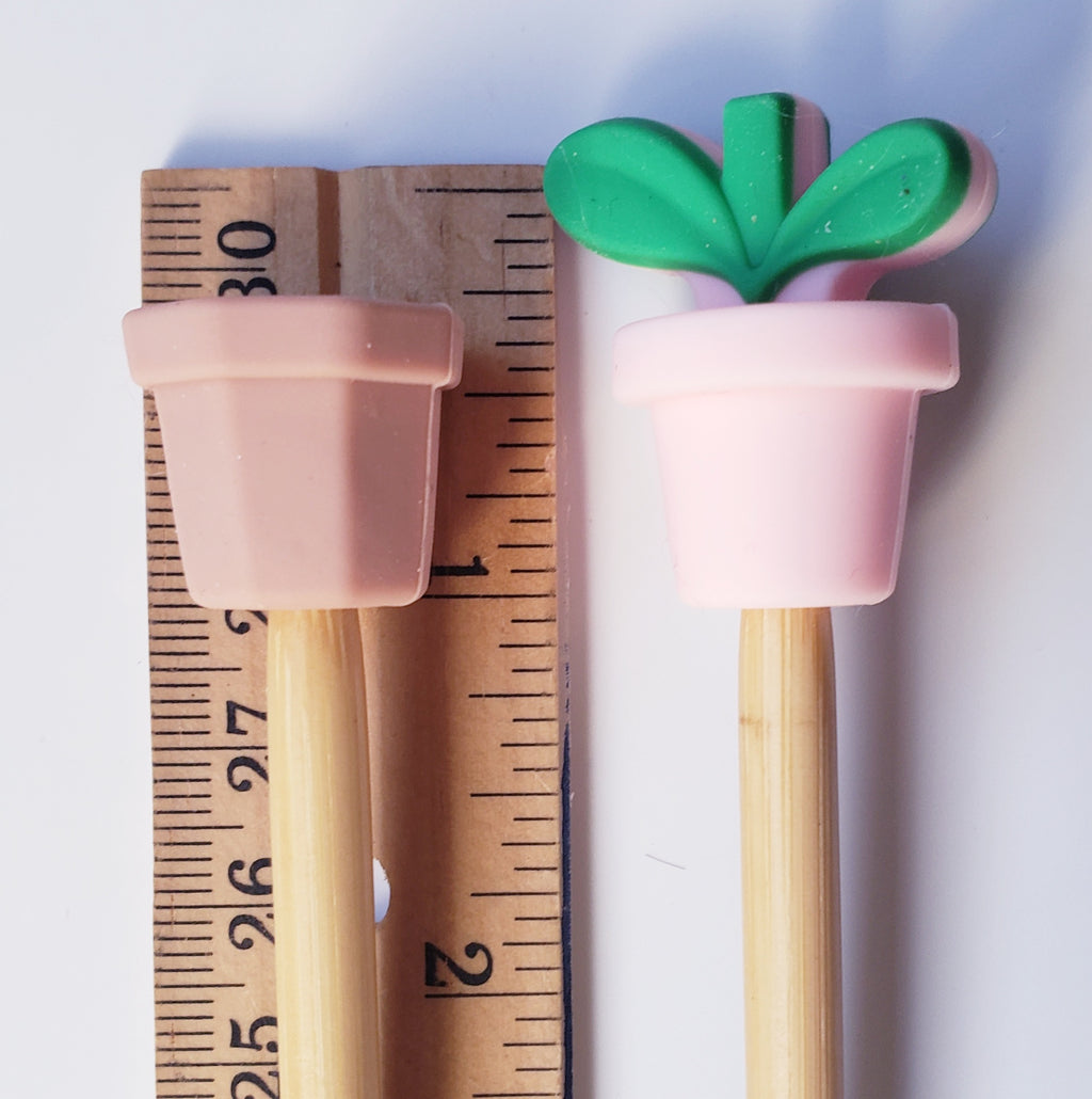 Plant Pot Terra Cotta Knitting Needle Point Protectors