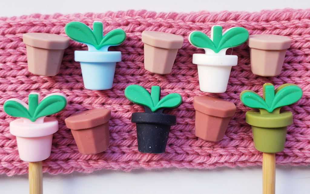 Plant Pot Terra Cotta Knitting Needle Point Protectors