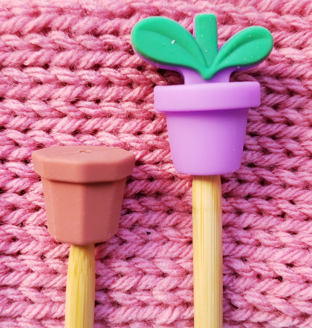 Plant Pot Terra Cotta Knitting Needle Point Protectors