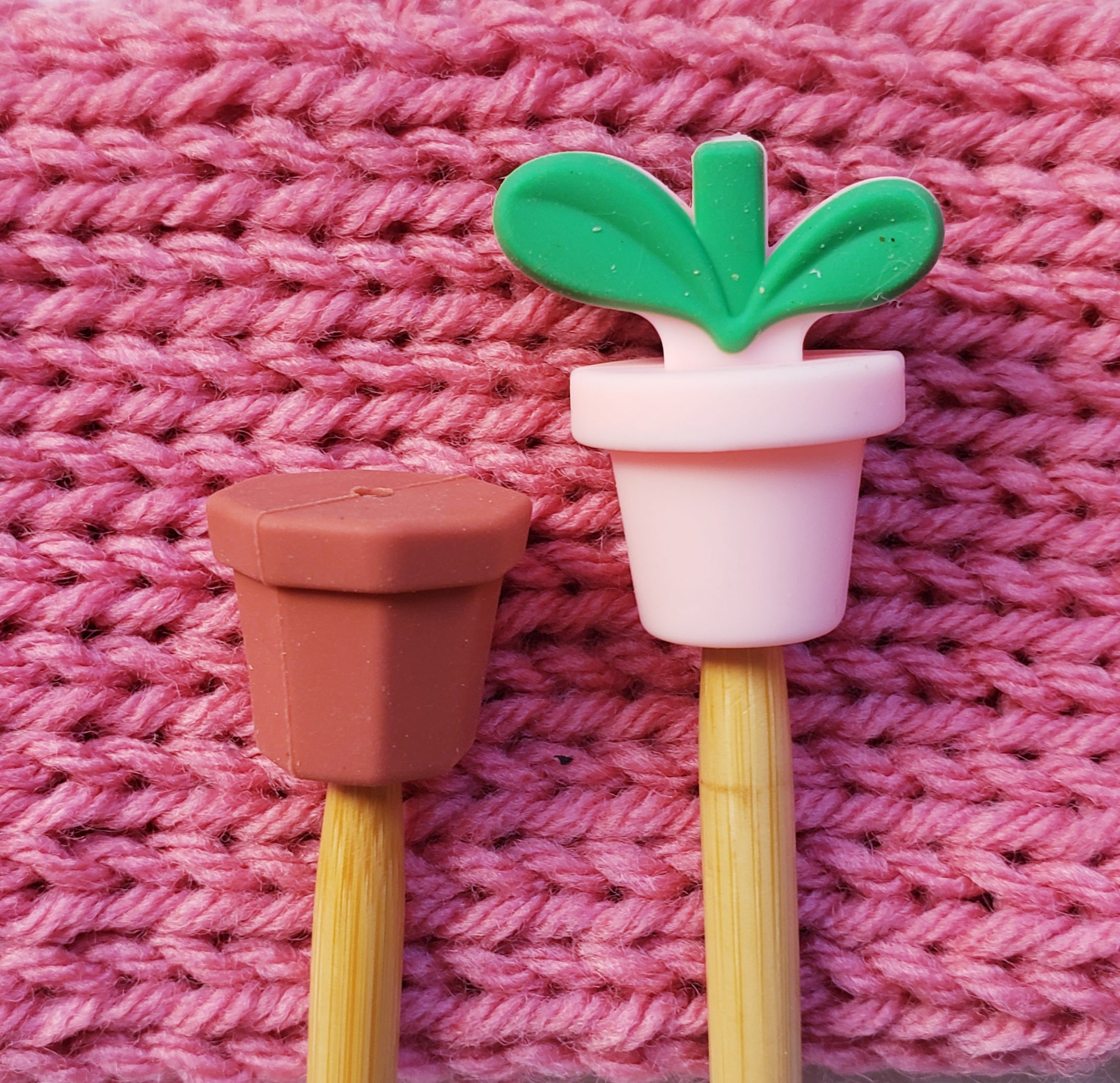 Plant Pot Terra Cotta Knitting Needle Point Protectors