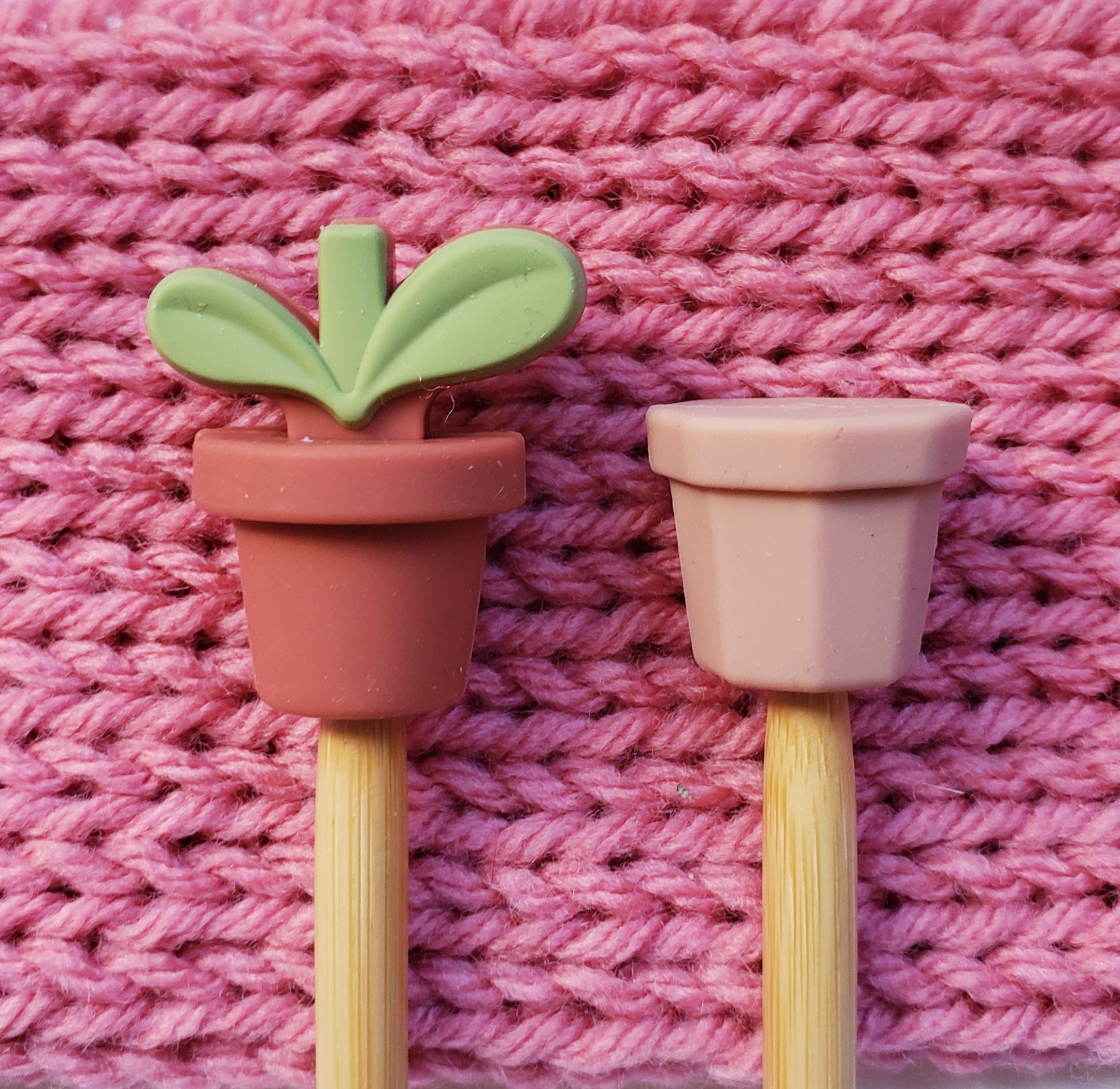Plant Pot Terra Cotta Knitting Needle Point Protectors