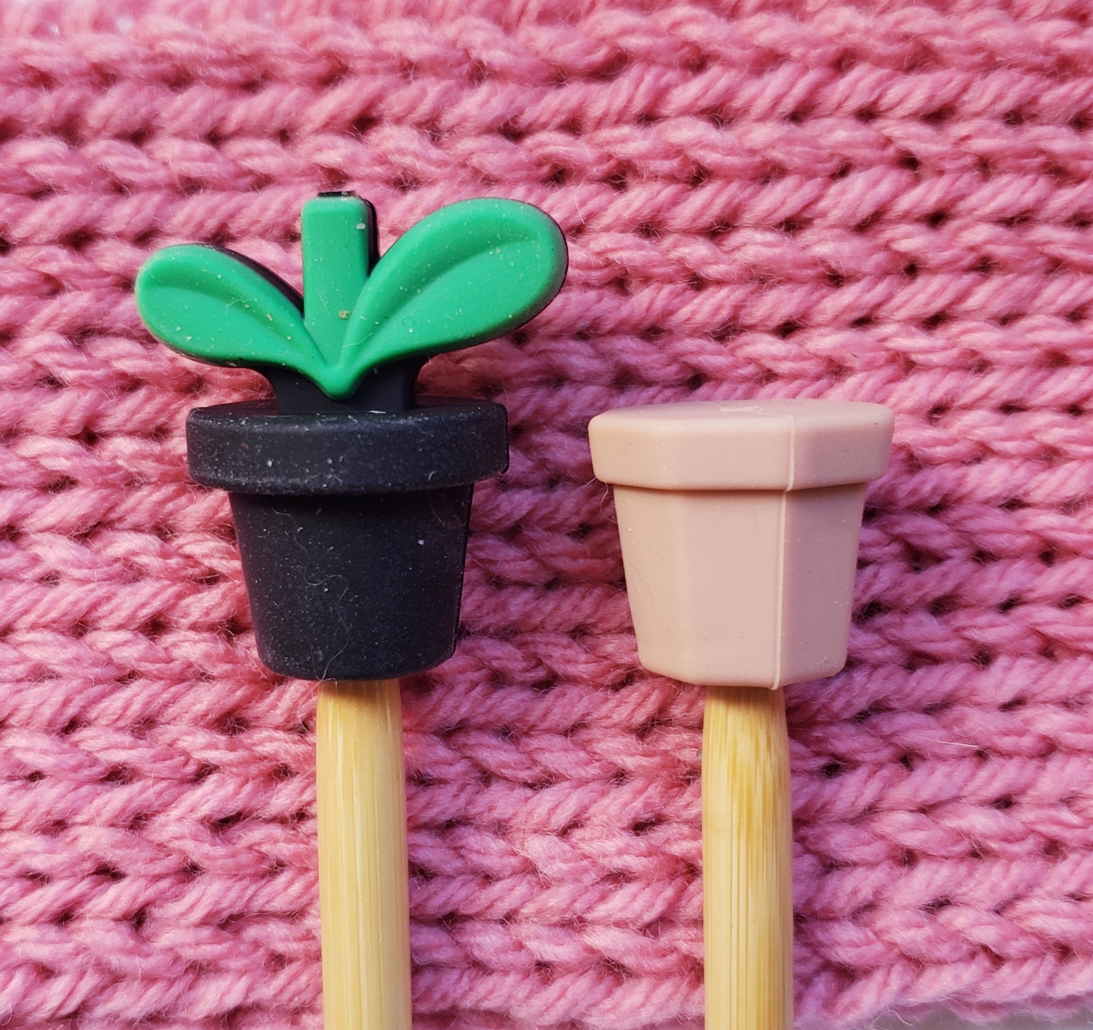 Plant Pot Terra Cotta Knitting Needle Point Protectors