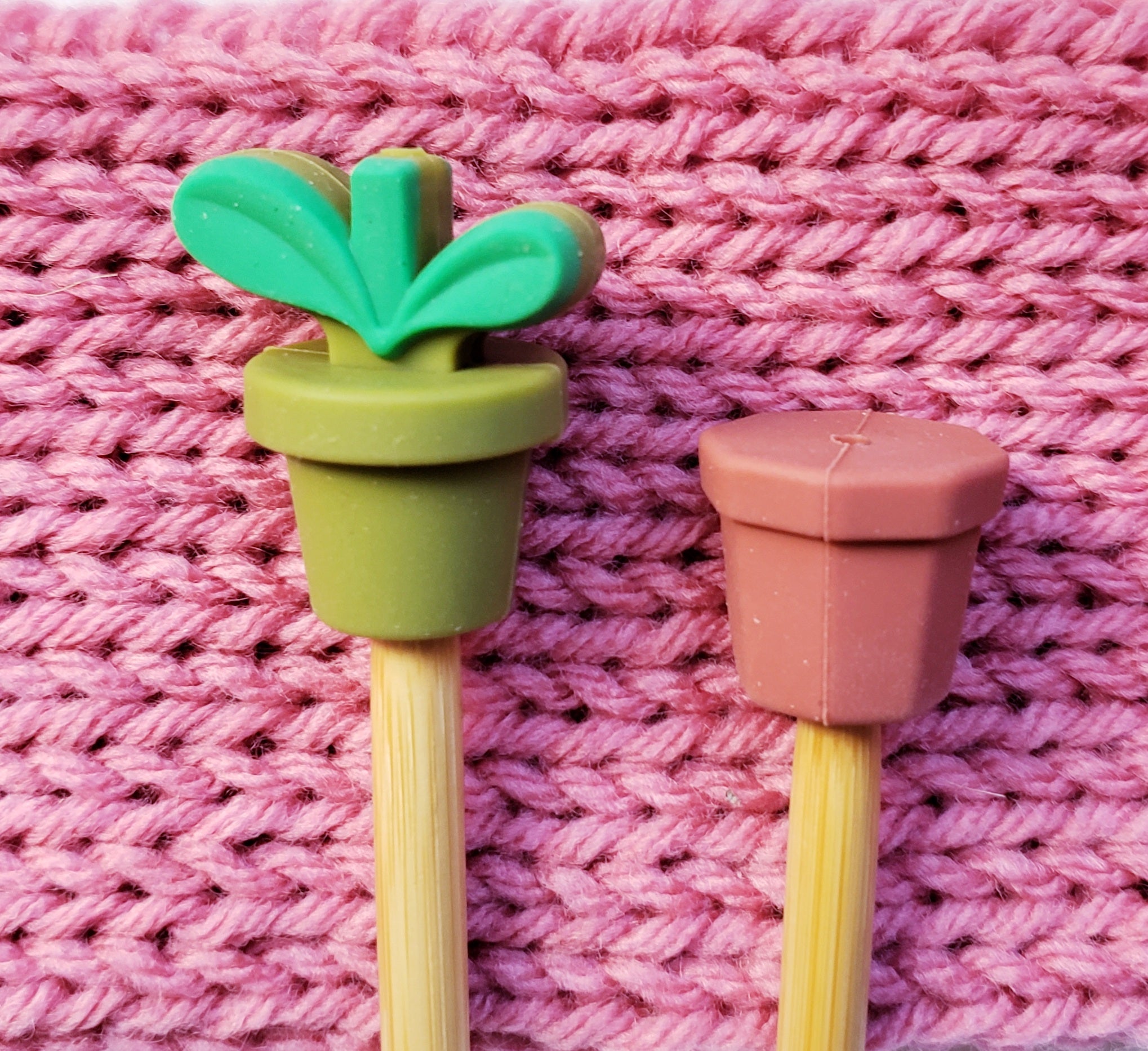 Plant Pot Terra Cotta Knitting Needle Point Protectors