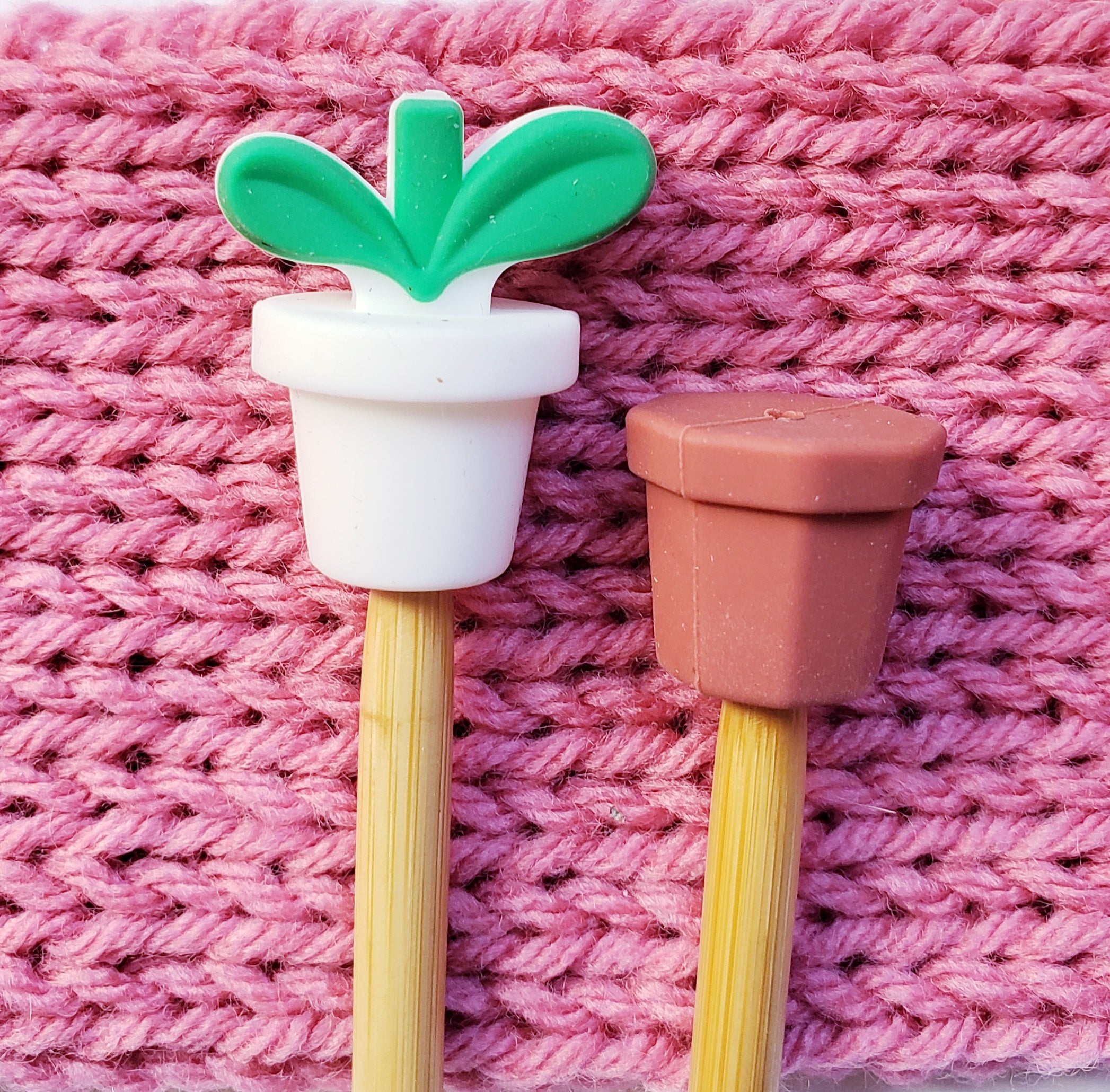 Plant Pot Terra Cotta Knitting Needle Point Protectors