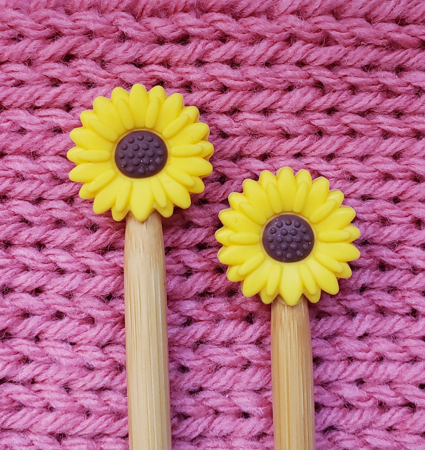 Sunflowers Knitting Needle Point Protectors