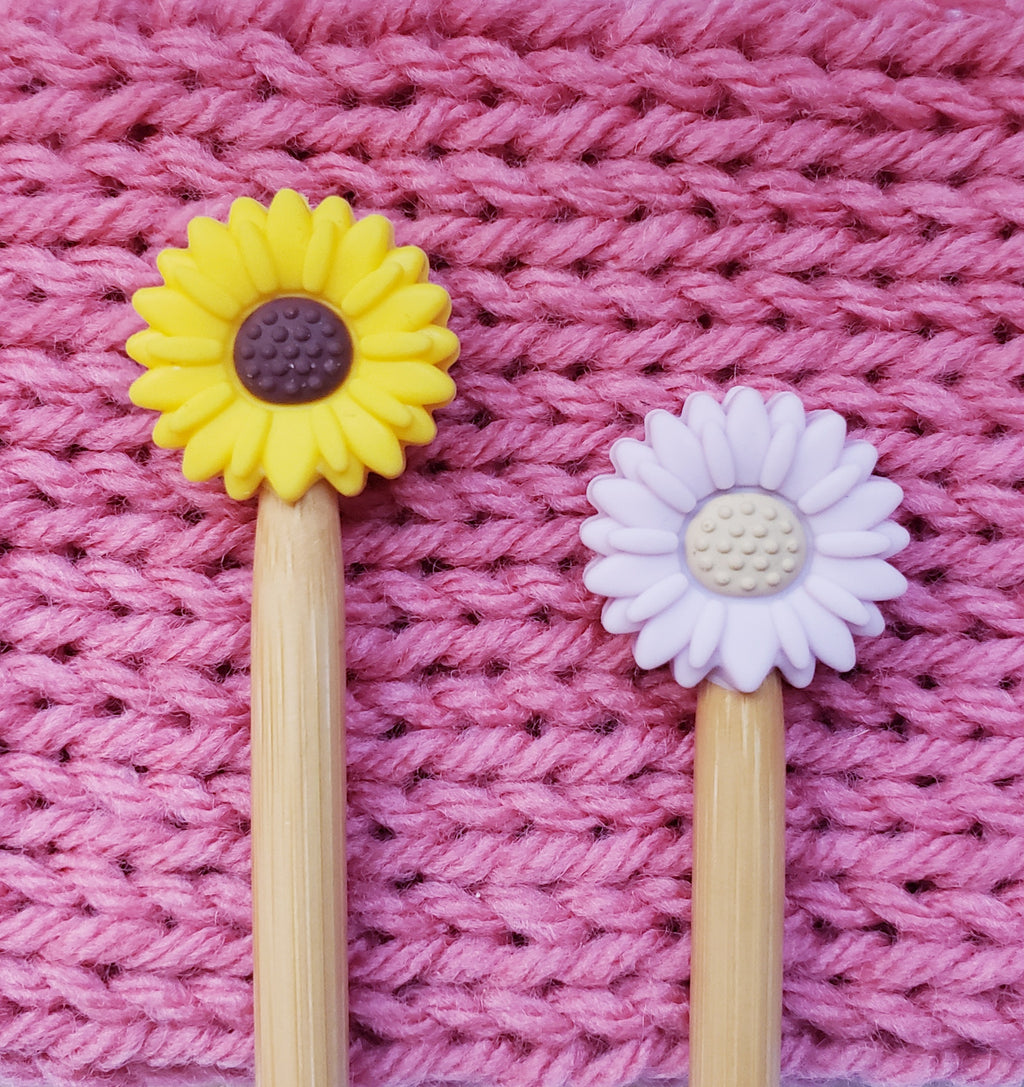 Sunflowers Knitting Needle Point Protectors