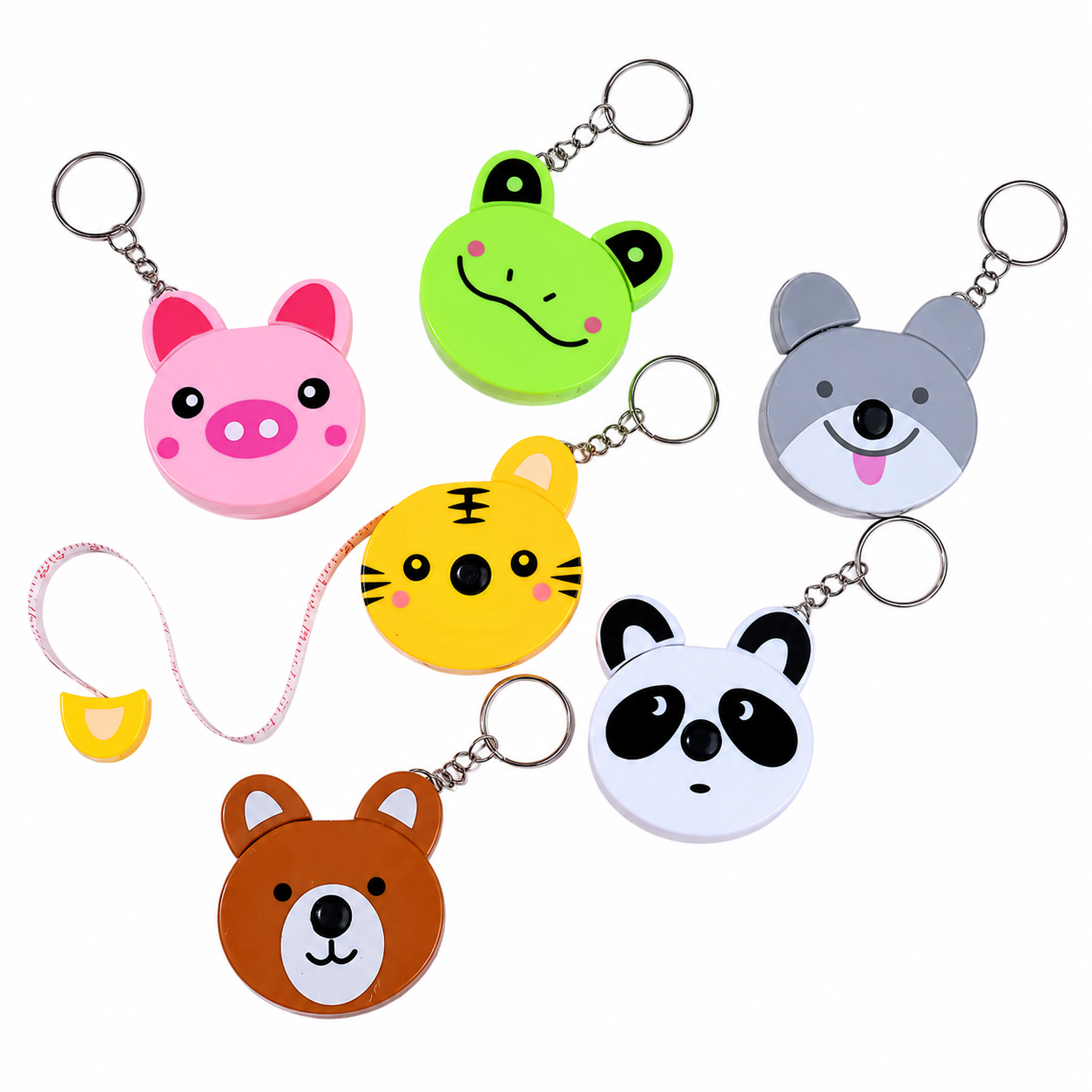 Animal Retractable Tape Measure Keychain