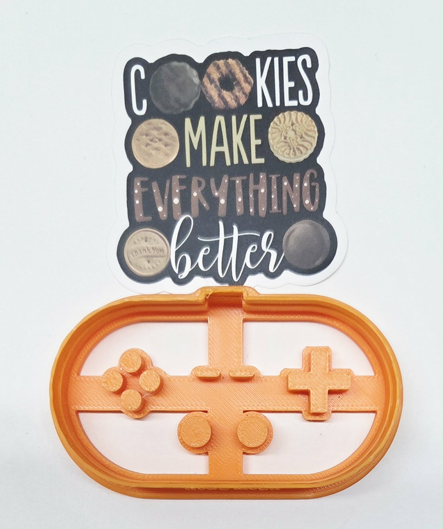 Video Game Controller Imprint Embosser Cookie Cutter - Dough Biscuit Cutters 3D Printed