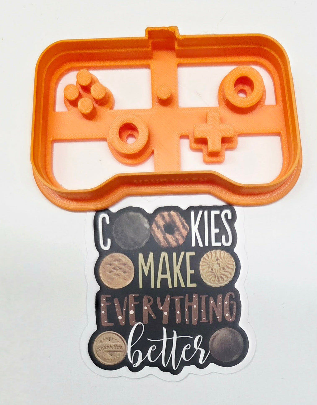 Joystick Game Controller Imprint Embosser Cookie Cutter - Dough Biscuit Cutters 3D Printed