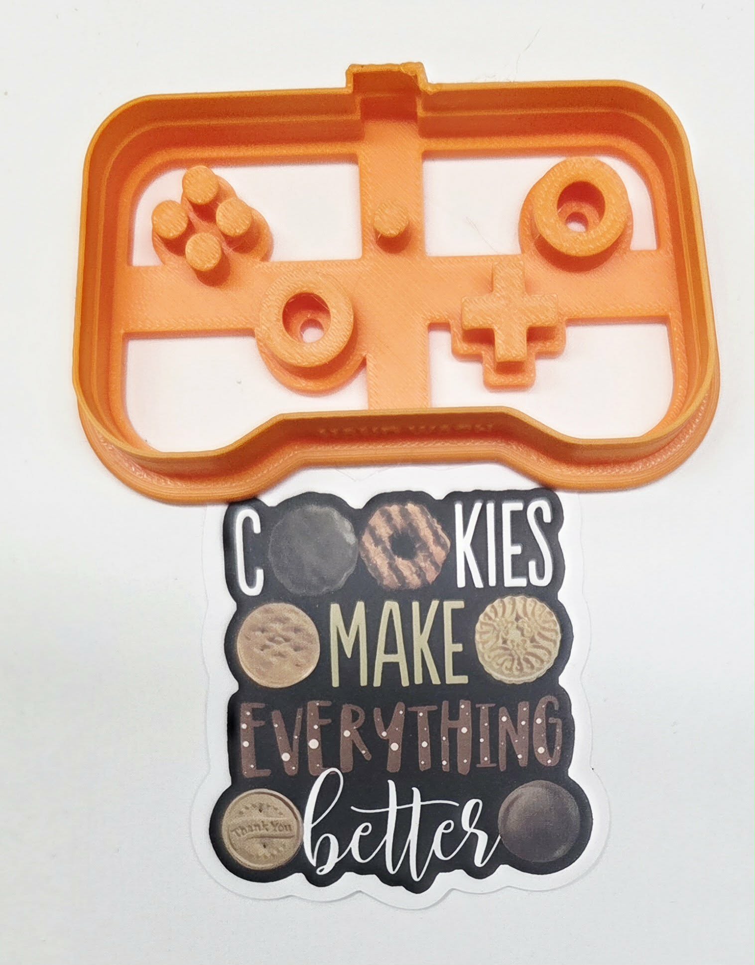 Joystick Game Controller Imprint Embosser Cookie Cutter - Dough Biscuit Cutters 3D Printed