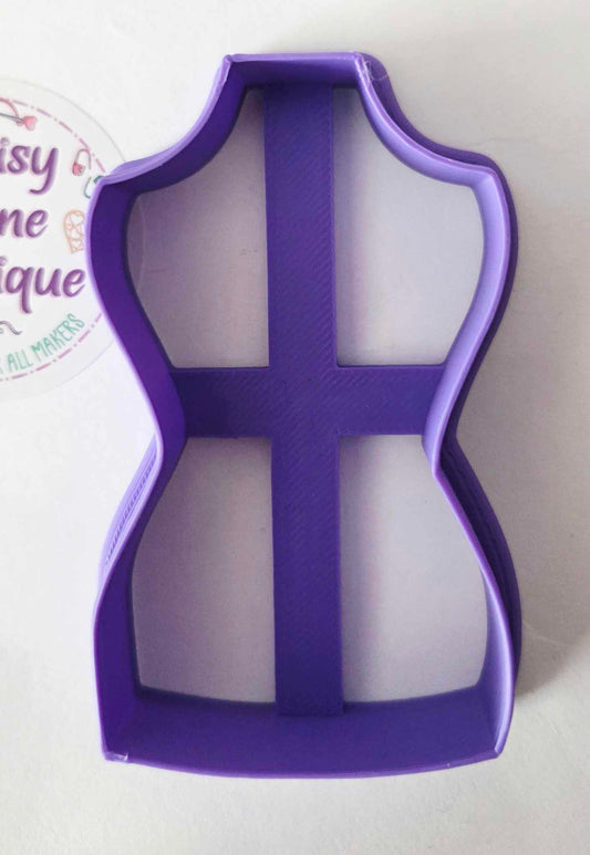 Sewing Dress Form Mannequin Cookie Cutter - Dough Biscuit Cutters 3D Printed