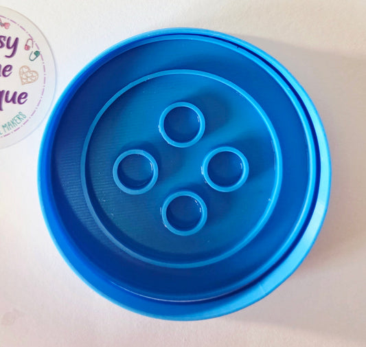 Button Large Hole Cookie Cutter & Stamp Set - Dough Biscuit Cutters 3D Printed