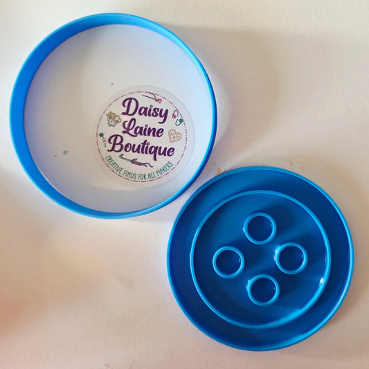 Button Large Hole Cookie Cutter & Stamp Set - Dough Biscuit Cutters 3D Printed